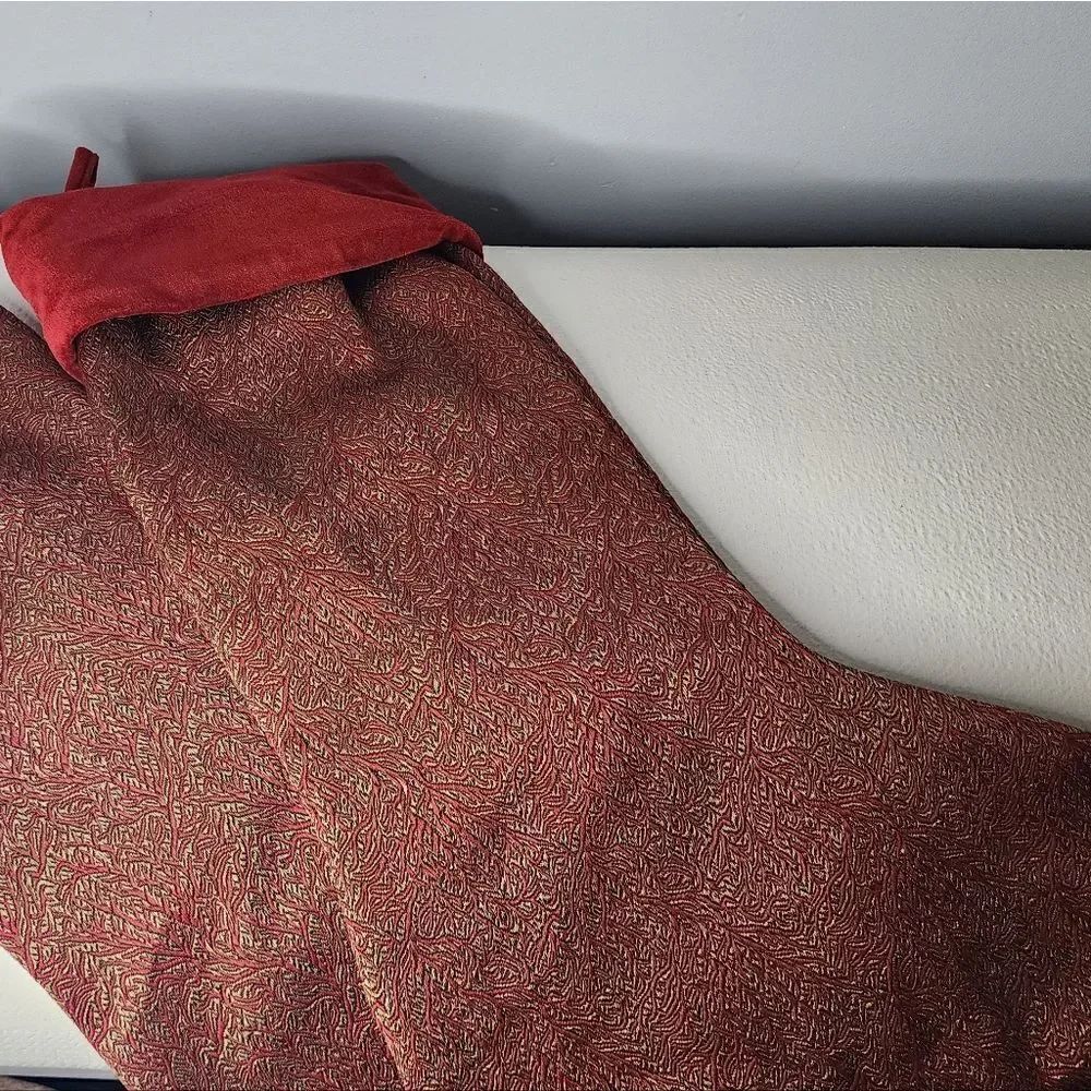 Christmas Stockings Red Quilted Velvet Velour Trim Paisley Stocking Kohls